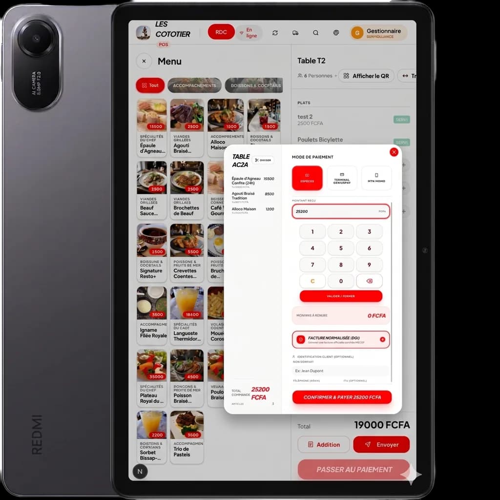 Resto+ Table View Interface